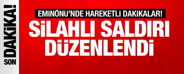 Emin&ouml;n&uuml;&rsquo;nde silahlı saldırı! Vatandaşlar ka&ccedil;tı, ekipler sevk edildi