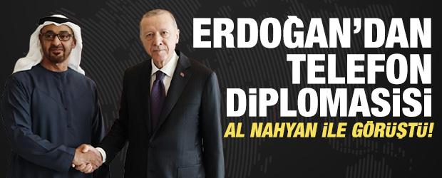 Erdoğan, BAE Devlet Başkanı Al Nahyan ile g&ouml;r&uuml;şt&uuml;!