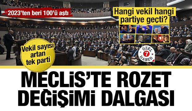 Hangi vekil hangi partiye ge&ccedil;ti? TBMM&rsquo;de rozet dalgası... Vekil sayısı artan tek parti