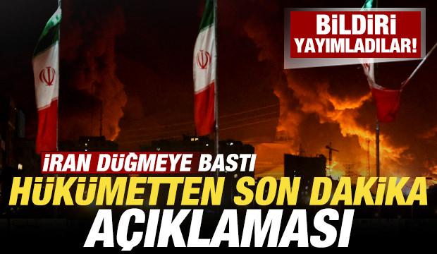 İran d&uuml;ğmeye bastı! H&uuml;k&uuml;metten son dakika a&ccedil;ıklaması! Bildiri yayımladılar