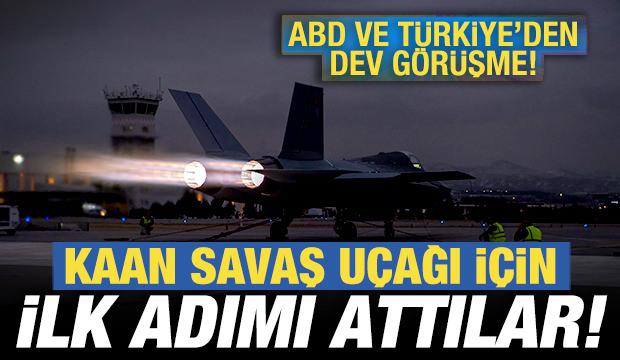 KAAN savaş u&ccedil;ağı i&ccedil;in ilk adımı attılar! ABD ve T&uuml;rkiye'den dev g&ouml;r&uuml;şme