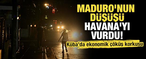 Maduro'nun d&uuml;ş&uuml;ş&uuml; Havana'yı vurdu: K&uuml;ba'da ekonomik &ccedil;&ouml;k&uuml;ş korkusu 