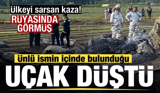 &Uuml;lkeyi sarsan kaza! &Uuml;nl&uuml; şarkıcının i&ccedil;inde bulunduğu u&ccedil;ak d&uuml;şt&uuml;: 6 &ouml;l&uuml;