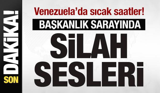 Venezuela'da sıcak saatler! Başkanlık sarayında silah sesleri