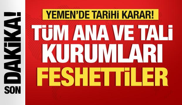 Yemen'de tarihi karar! BAE destekli grup feshini duyurdu