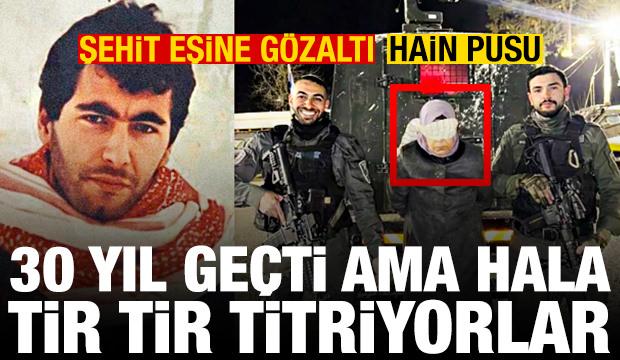 İsrail askerlerinden şehit eşine g&ouml;zaltı! &Ccedil;ekilen fotoğraf tepki &ccedil;ekti