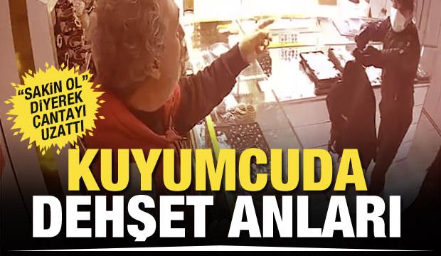 Bah&ccedil;elievler'de silahlı kuyumcu soygunu! Korku dolu anlar kamerada