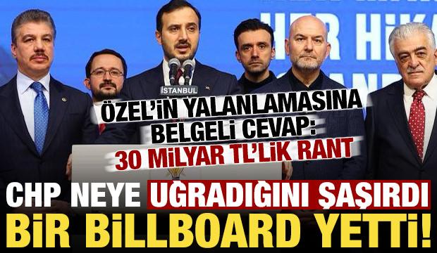 Bir billboard yetti, CHP neye uğradığını şaşırdı! &Ouml;zel'in yalanlamasına da belgeli cevap..