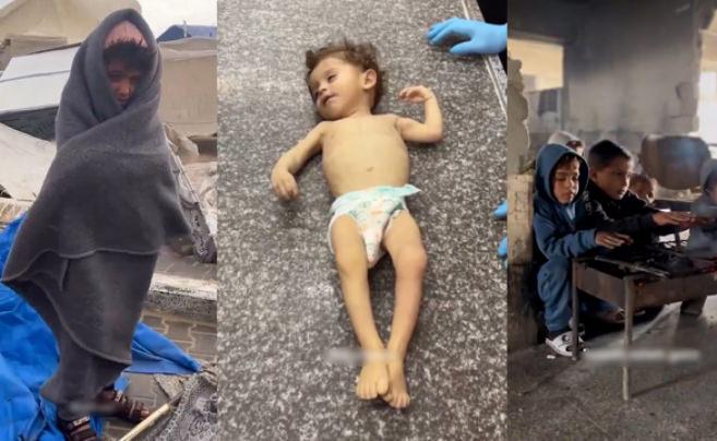 Gazze'de masumlar soğuktan can veriyor