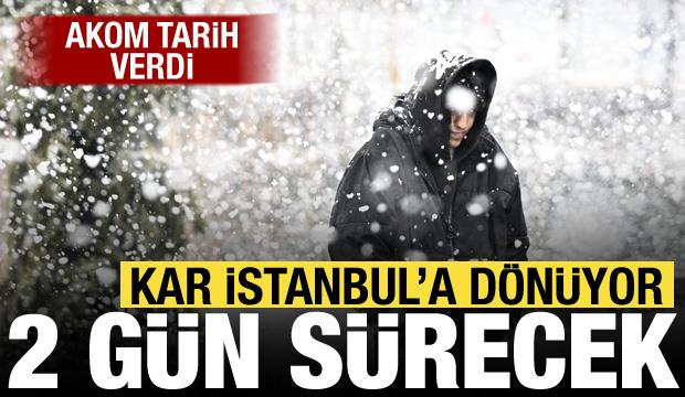 İstanbul'a kar geliyor! AKOM tarih verdi: 2 g&uuml;n lapa lapa yağacak!