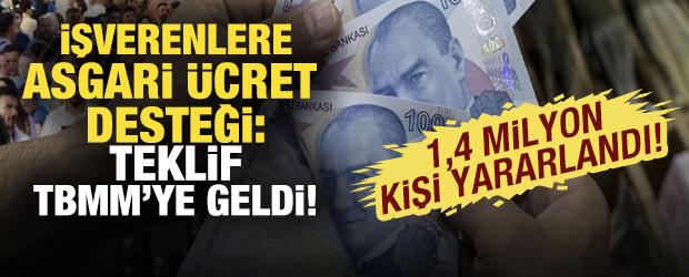 İşverenlere asgari &uuml;cret desteği: Teklif TBMM'ye geldi