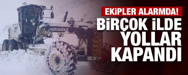 Kış etkisini artırdı: Bir&ccedil;ok ilde yollar kapandı! Ekipler alarmda