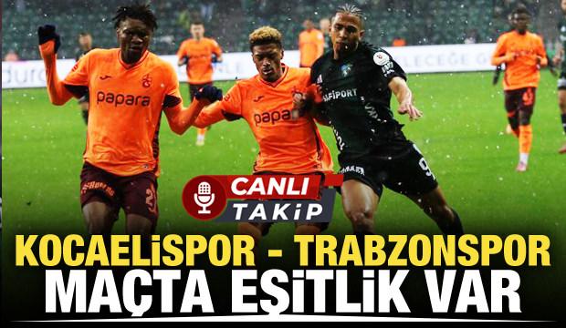 Kocaelispor - Trabzonspor: Canlı anlatım