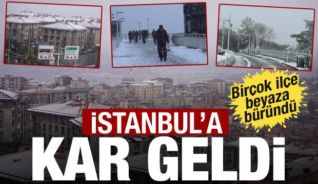 Meteoroloji uyarmıştı: İstanbul&rsquo;un bir&ccedil;ok il&ccedil;esinde kar yağışı başladı! İşte ilk kareler