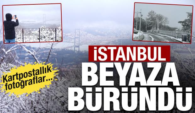 Meteoroloji uyarmıştı: İstanbul&rsquo;un bir&ccedil;ok il&ccedil;esinde kar yağışı başladı! İşte ilk kareler