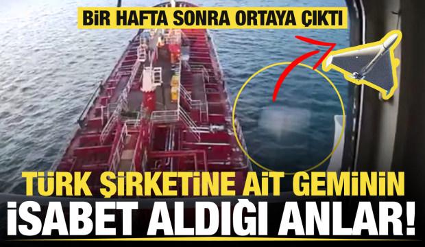 Odessa'da T&uuml;rk gemisinin isabet aldığı anlara ilişkin g&ouml;r&uuml;nt&uuml;ler ortaya &ccedil;ıktı