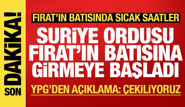 Suriye ordusu Fırat Nehri&rsquo;nin batısına girmeye başladı