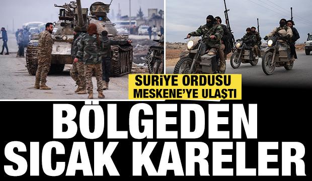 Ter&ouml;r &ouml;rg&uuml;t&uuml; YPG/SDG'nin &ccedil;ekilmesiyle Suriye ordusu Deyr Hafir'e girdi