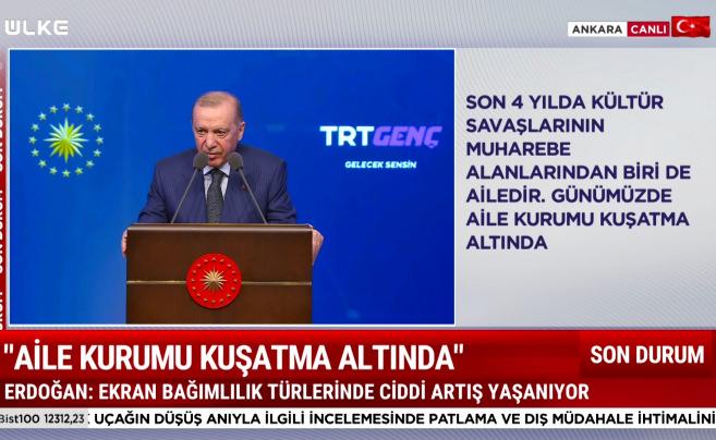 TRT Gen&ccedil; Kanalı a&ccedil;ılıyor! Erdoğan'dan &ouml;nemli mesajlar