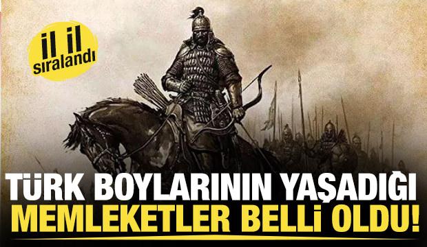 T&uuml;rk boylarının yaşadığı memleketler belli oldu! İl il sıralandı