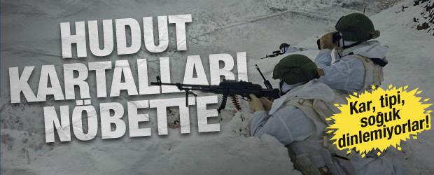 Vatan n&ouml;beti kış dinlemiyor! Mehmet&ccedil;ik hudut hattında