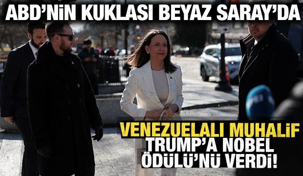 Venezuelalı muhalif Machado Beyaz Saray'da: ABD'nin kuklası, Trump'a Nobel &Ouml;d&uuml;l&uuml;'n&uuml; verdi!