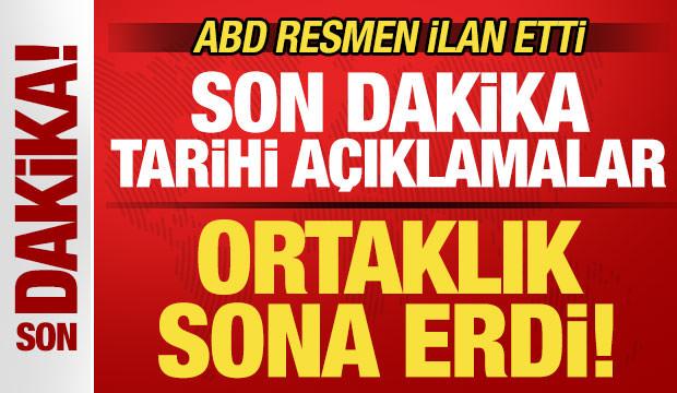 ABD resmen ilan etti! Son dakika tarihi a&ccedil;ıklama: YPG artık birinci ortağımız değil