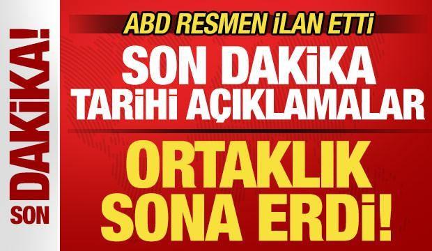 ABD resmen ilan etti! Son dakika tarihi a&ccedil;ıklama: YPG artık birinci ortağımız değil
