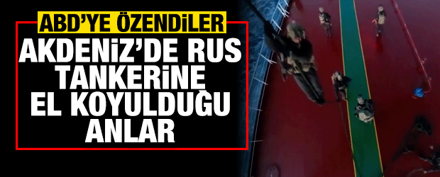 ABD'ye &ouml;zendiler! Fransa'nın Akdeniz&rsquo;de Rus tankerine el koyduğu anlar!