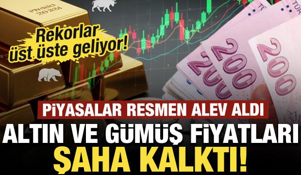 Altın  ve g&uuml;m&uuml;ş fiyatları şaha kalktı! Tarihin en y&uuml;ksek seviyesi!