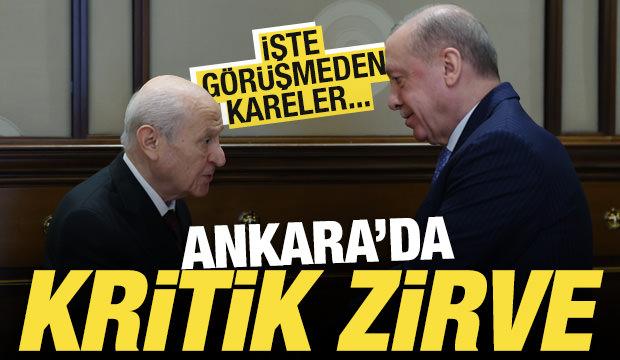 Ankara'da kritik zirve: Cumhurbaşkanı Erdoğan ile Bah&ccedil;eli g&ouml;r&uuml;şmesi sona erdi