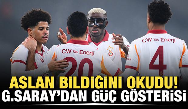 Aslan bildiğini okudu! Galatasaray'dan g&uuml;&ccedil; g&ouml;sterisi