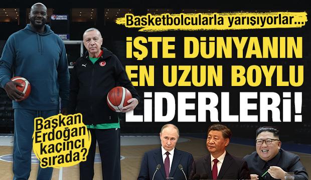 Basketbolcularla yarışıyorlar! İşte d&uuml;nyanın en uzun boylu liderleri...