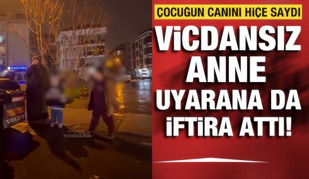 &Ccedil;ocuklarını dilendiren anne kendisini uyaranlara iftira silahını kullandı