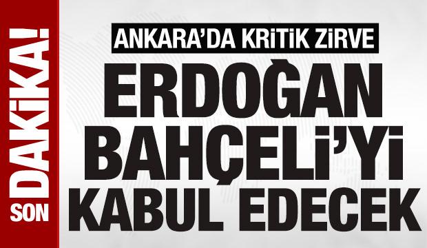 Cumhurbaşkanı Erdoğan, Bah&ccedil;eli'yi Cumhurbaşkanlığı K&uuml;lliyesi'nde kabul edecek 