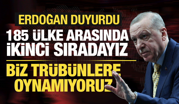 Cumhurbaşkanı Erdoğan: UNESCO listesinde 185 &uuml;lke arasında ikinciyiz!