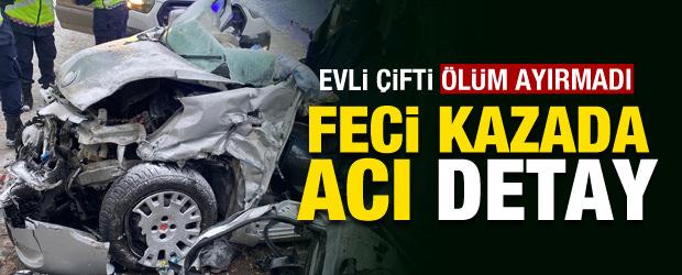 Elazığ'da feci kaza: Metal yığınına d&ouml;nen ara&ccedil;ta karı koca can verdi