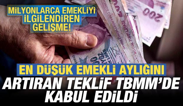 Emeklileri sevindiren gelişme: En d&uuml;ş&uuml;k emekli aylığını artıran teklif kabul edildi