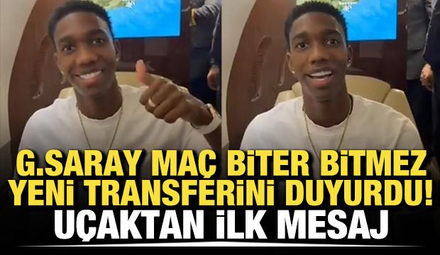 Galatasaray ma&ccedil; biter bitmez yeni transferini duyurdu! U&ccedil;aktan ilk mesaj