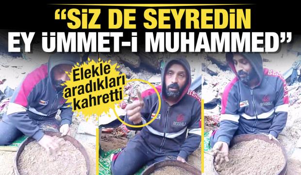 Gazze'de y&uuml;rek yakan g&ouml;r&uuml;nt&uuml;: Altın değil eşinin ve kızlarının kemiklerini arıyor