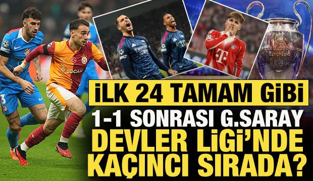 G.Saray i&ccedil;in 'ilk 24' neredeyse tamam! Şampiyonlar Ligi'nde g&uuml;ncel puan durumu sıralaması