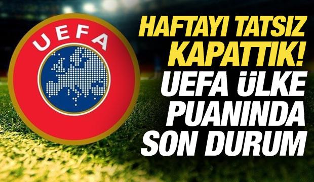 Haftayı tatsız kapattık! UEFA &uuml;lke puanında son durum