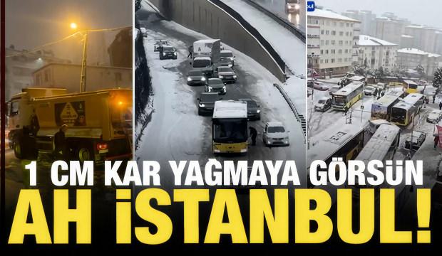 İBB'nin ihmali vatandaşı mağdur etti! Kar k&uuml;reme aracı da bakımsızlıktan bozuldu