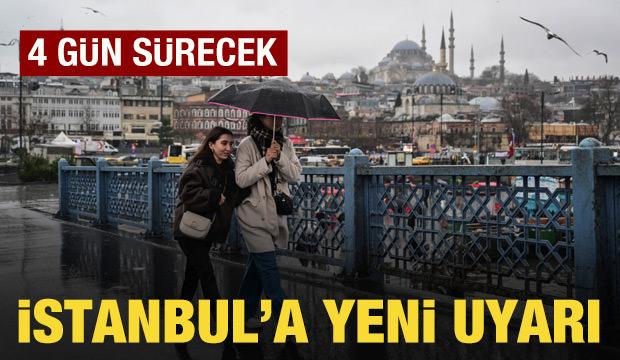 İstanbul'a 4 g&uuml;nl&uuml;k yağış uyarısı: Pazartesi başlıyor