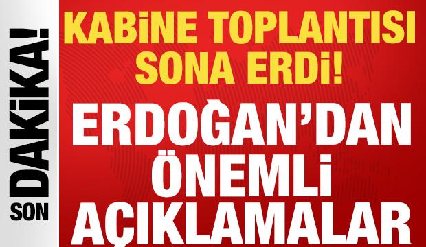Kabine Toplantısı sona erdi: Cumhurbaşkanı Erdoğan: Şara'yı tebrik ettim!