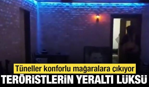 PKK/YPG'nin yeraltı l&uuml;ks&uuml; deşifre oldu: T&uuml;neller konforlu mağaralara &ccedil;ıkıyor