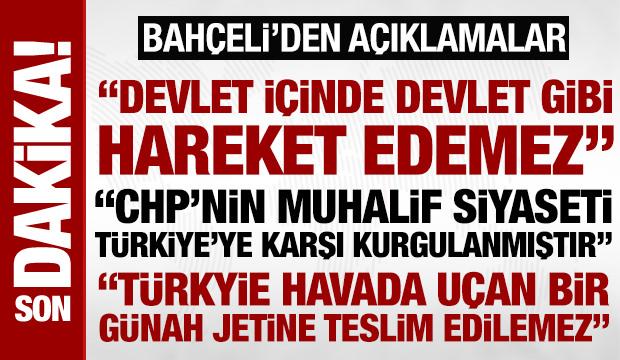 Son dakika haberleri... MHP Lideri Bah&ccedil;eli: YPG devlet i&ccedil;inde devlet gibi hareket edemez