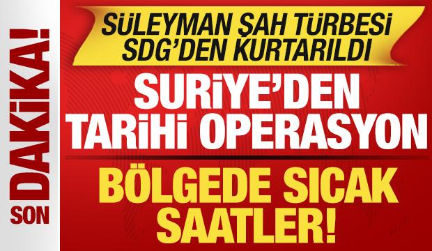 Son dakika: Suriye ordusundan tarihi operasyon! S&uuml;leyman Şah T&uuml;rbesi SDG'den kurtarıldı