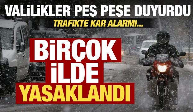 Valilikler peş peşe a&ccedil;ıkladı! Motosiklet, skuter ve motokuryerlerin trafiğe &ccedil;ıkması yasak