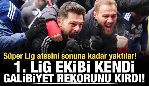 1. Lig ekibi kendi rekorunu kırdı! S&uuml;per Lig ateşini sonuna kadar yaktı